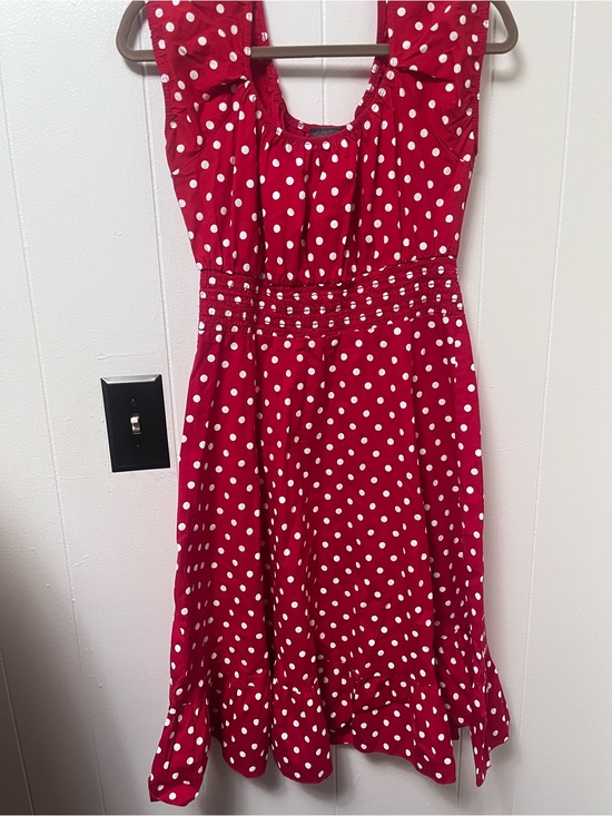 FunFash Dresses & Skirts - FunFash Red Polka Dot Midi Dress